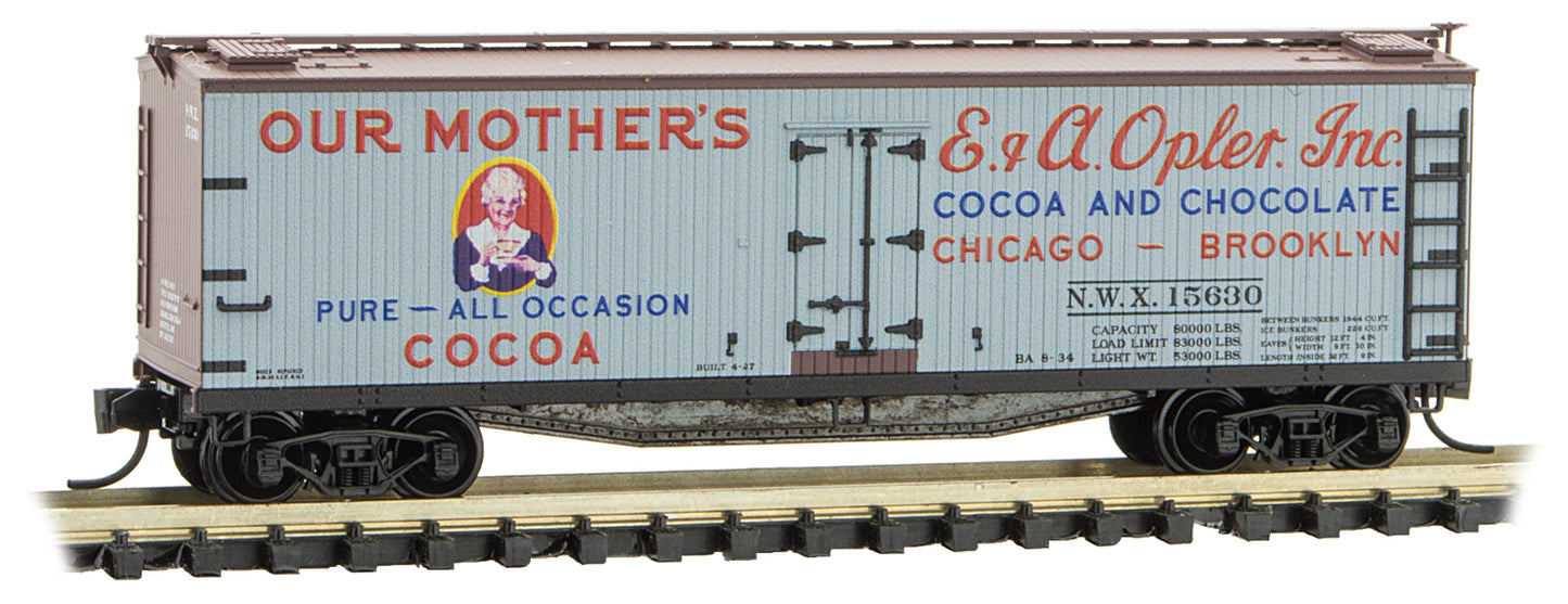 Micro-Trains 04900880 N E. & A. Opler 40' Double-Sheathed Wood Reefer #15630