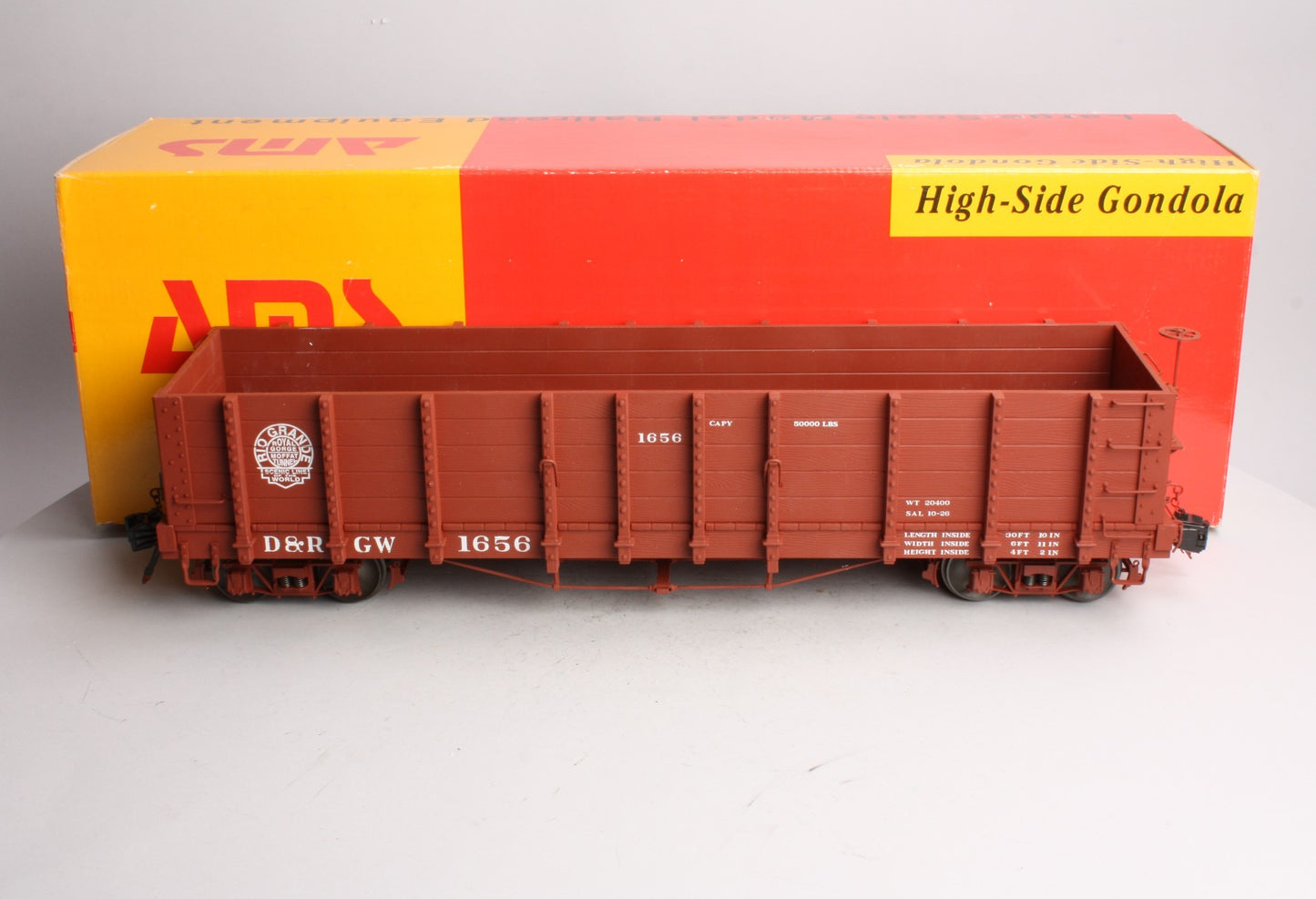 AMS 1656 1:20.3 Scale Denver & Rio Grande Western High Side Gondola #1656 MT/Box