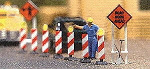 Busch 9730 HO Scale Construction Site Blinkers (Set of 7)