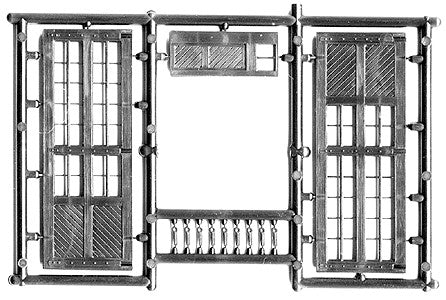 Central Valley 1605 HO Scale Large Double Shop Doors 3 Pairs Plastic Kit