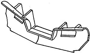Details West 235 HO ATSF/BNSF/N Low Profile Snow Plow with Closed MU Doors