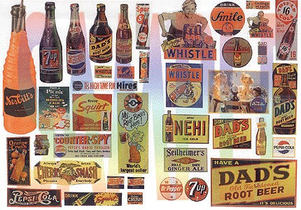 JL Innovative Design 425 HO Unusual Soft Drink Signs 1940-1950 #2 (40)