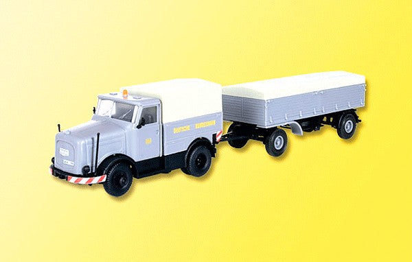Kibri 13560 HO Scale Kaelble With Tarpaulin and Trailer