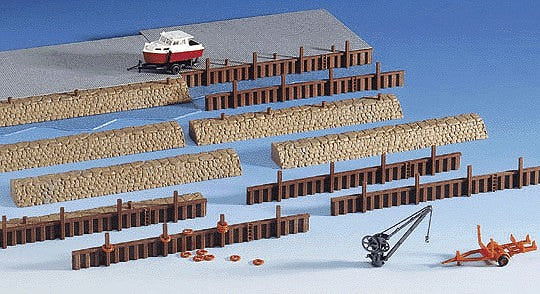 Kibri 8528 HO Scale Dockside Accessories Plastic Parts
