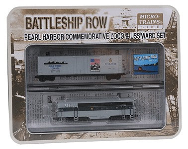 Micro-Trains 99321061 N Commemorative Pearl Harbor Loco & USS Ward Set w/ DCC LN/Box