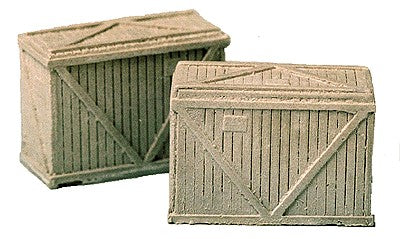 Model Railstuff 1580 HO Scale Large Wooden Crate Unpainted Plaster (Pack of 2)