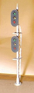 Oregon Rail Supply 133 HO Block Signal Kit with LEDs - Three-Over-Three