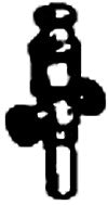 Precision Scale Co. 3103 HO Early Baldwin 0-6-0 Cylinder Valves (Pack of 2)
