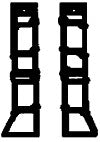 Precision Scale Co. 31324 HO Scale Ladders For Front Of Tender Brass