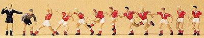 Preiser 10075 HO Soccer Team & Referees Figures (Set of 12)