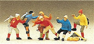 Preiser 10190 HO Scale Mountain Climbers Figures (Bergsteiger) (Set of 6)