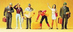 Preiser 10379 HO Passengers Figures on the Platform (Set of 6)