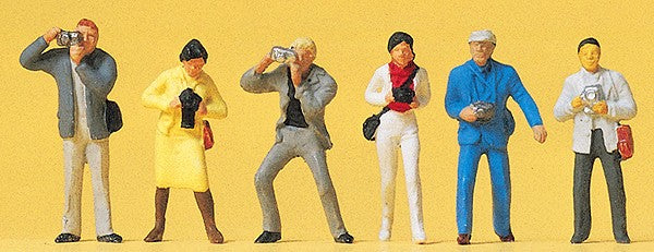 Preiser 14080 HO Standing Photographers Figures (Set of 6)