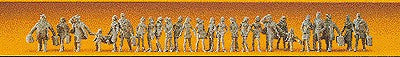 Preiser 16325 HO Unpainted Railway Personnel & Passengers Plastic Figure Kit
