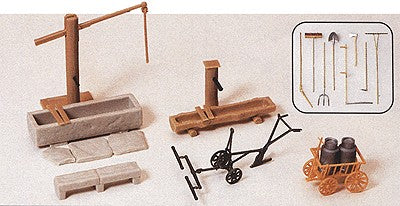 Preiser 17600 HO Accessories for Rural Sceneries Plastic Model Kit