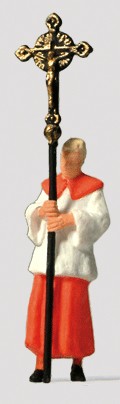 Preiser 28066 HO Verger Carrying a Cross Figure