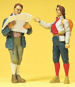 Preiser 45119 G Standing Hikers Figures (Set of 2)