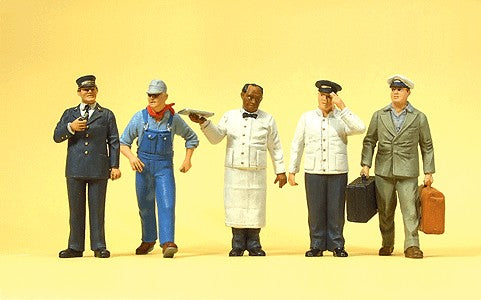 Preiser 65355 O Railroad US Railway Personnel Figures (Set of 5)