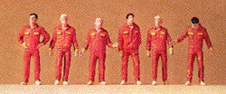 Preiser 74009 1:100 Mechanics in Coveralls Figures (Set of 6)