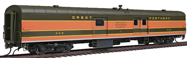 Rapido Trains 106043 HO Great Northern 73' 6" Smooth Side Baggage-Express #302