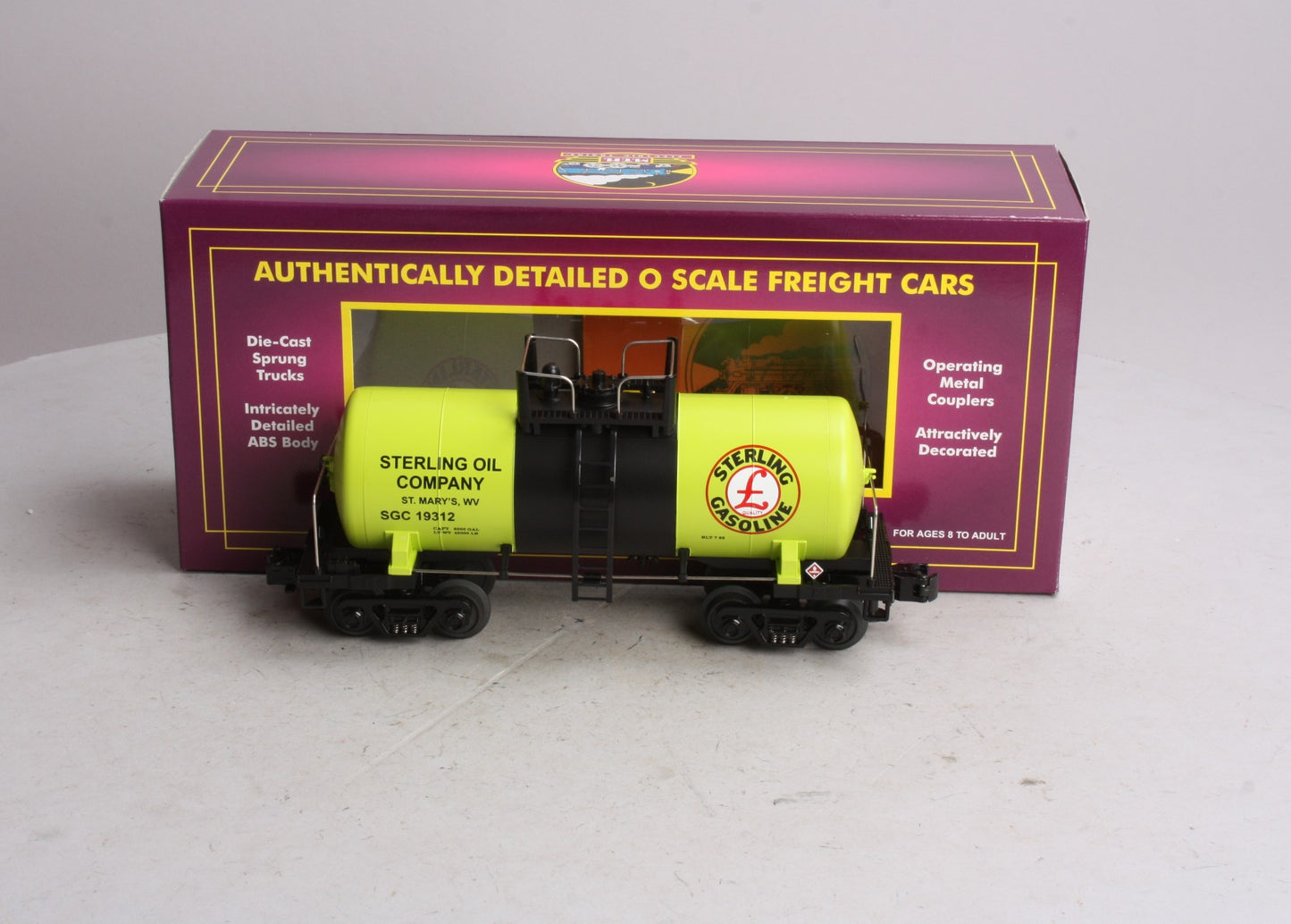 MTH 20-96081 O Sterling Gasoline 8000 Gallon Tank Car #19312 LN/Box