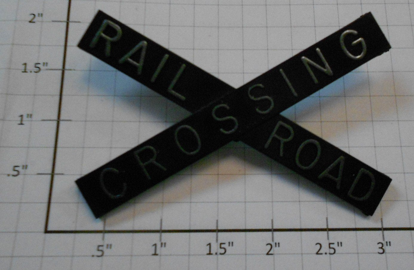 Lionel 154-34B Black RR Crossing Arms w/ Silver Lettering