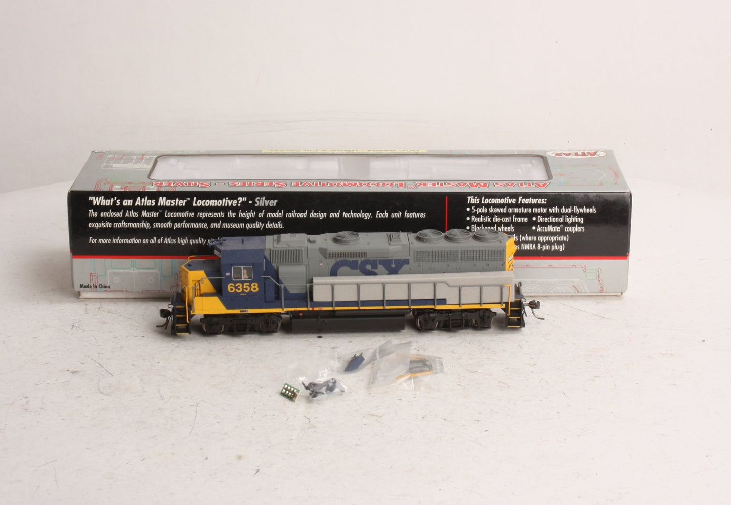 Atlas 10000387 HO CSX GP40-2 Phase 1 Diesel Locomotive w/o Sound #6358 -DC