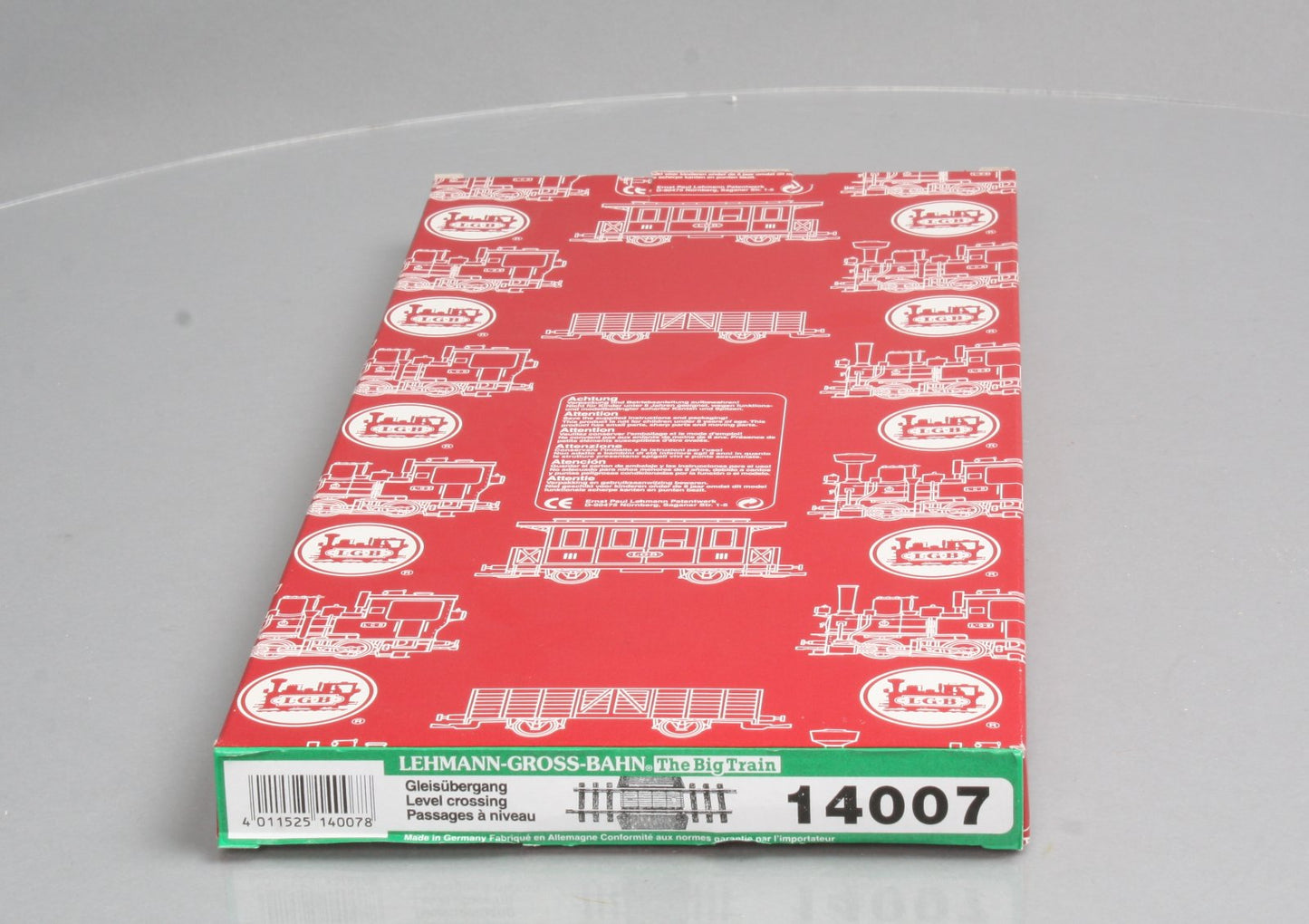 LGB 14007 G Scale Nickel Level Crossing EX/Box