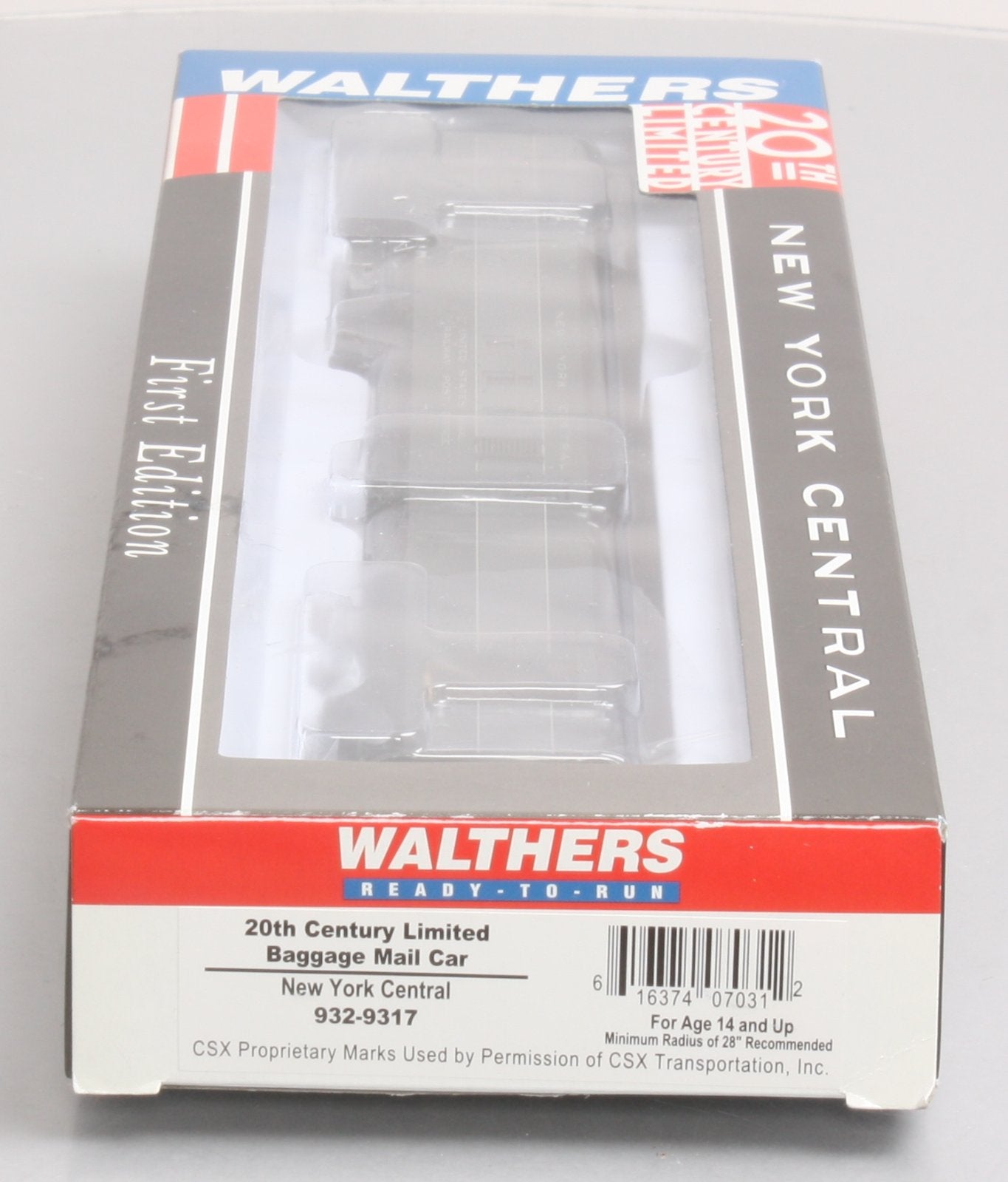 Walthers 932-9317 HO Scale NYC 20th Century Limited Baggage Mail Car LN/Box