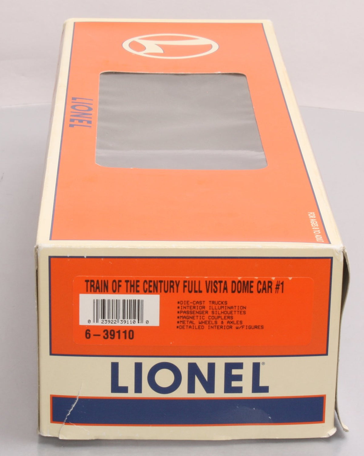 Lionel 6-39110 O Gauge Train of the Century Full Vista Dome Car #1 (Century) LN/Box