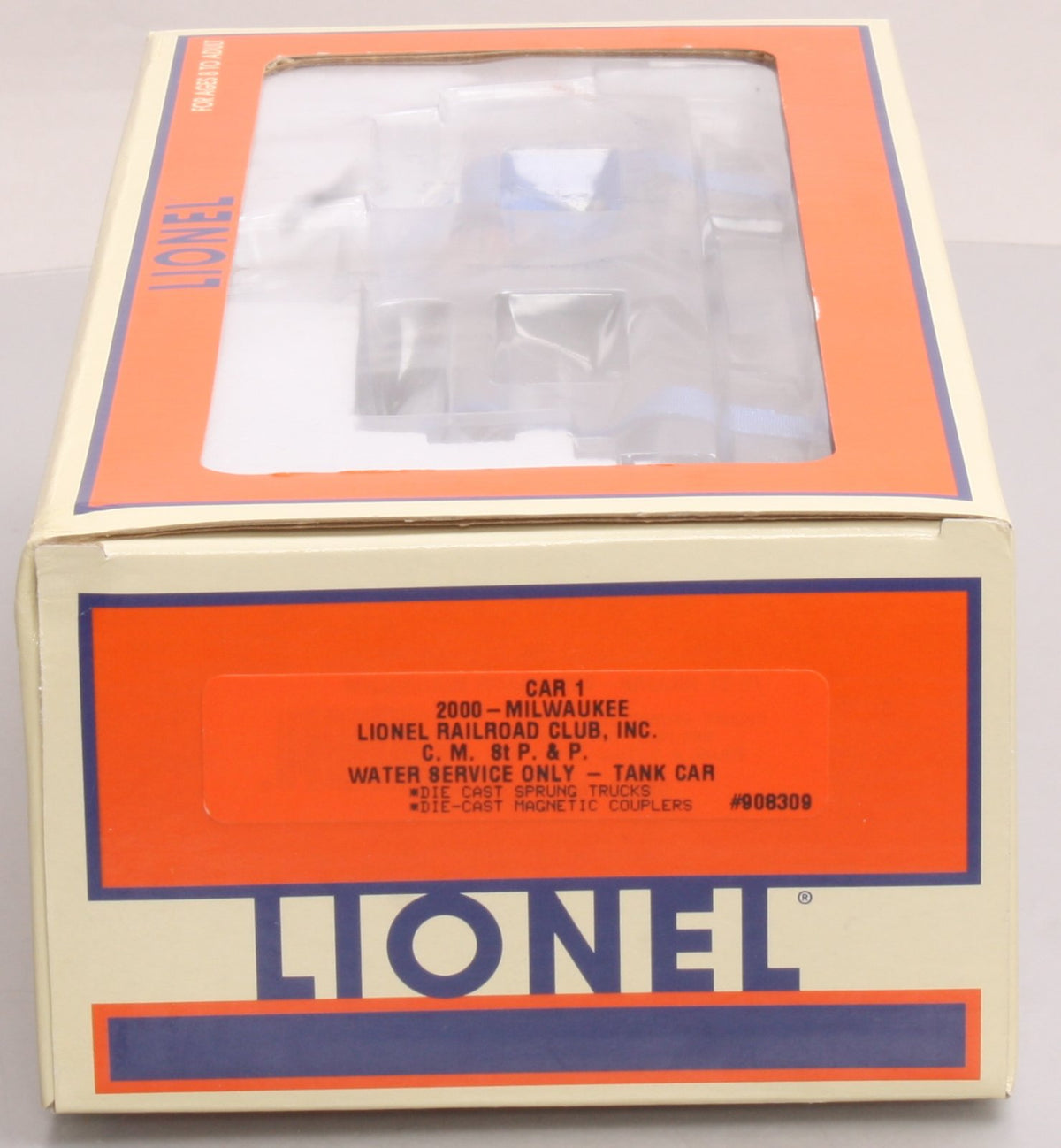 Lionel 6-52228 O Gauge LRRC 2000 CMStP&P Water Service Only Tank Car #908309 NIB