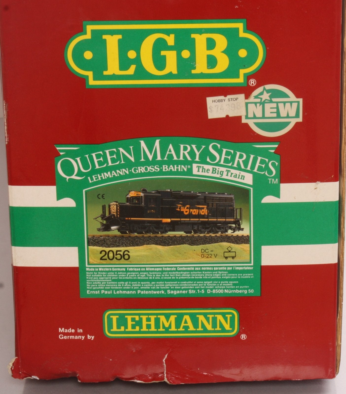 LGB 2056 G Scale Rio Grande Powered Diesel Locomotive LN/Box