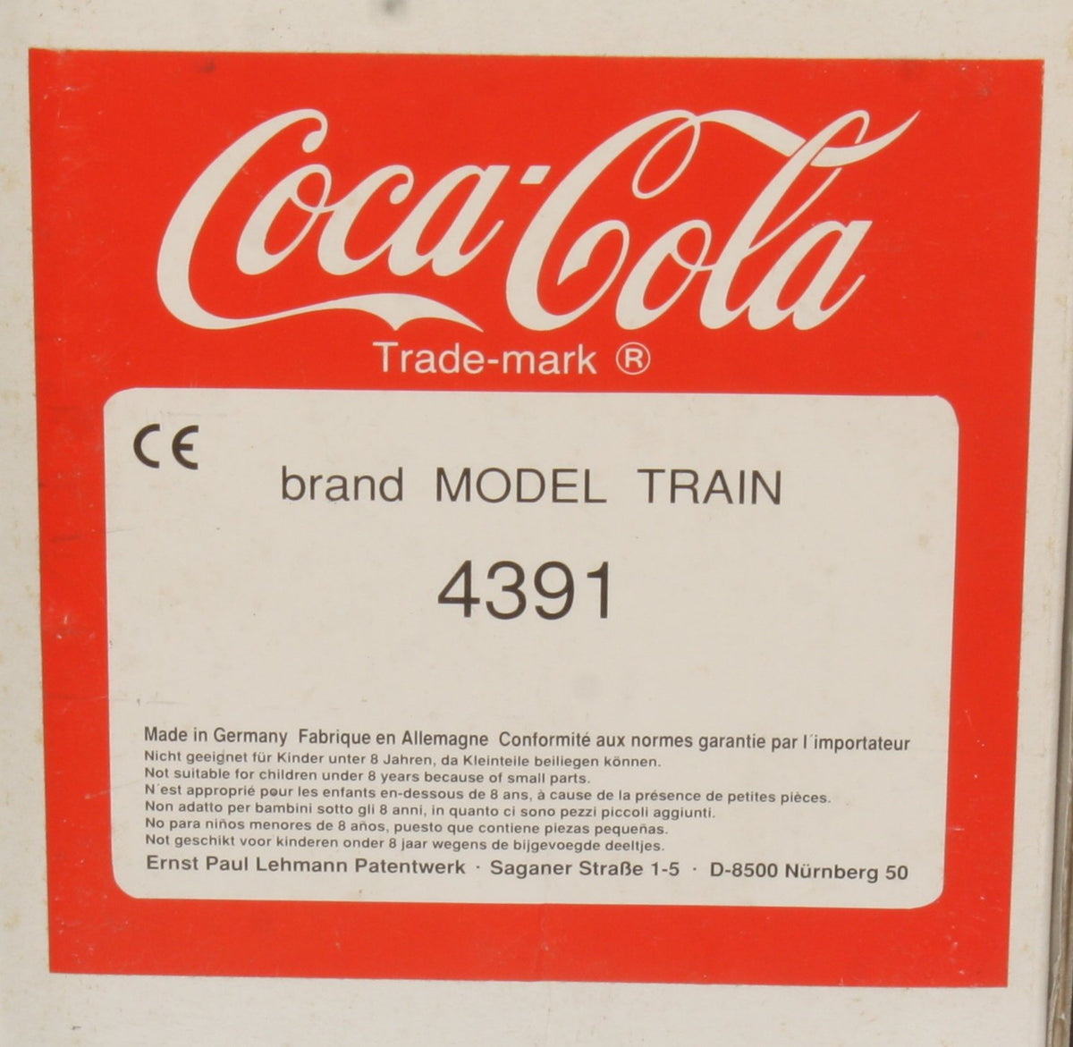LGB 4391 Coca Cola "You Can't Beat The Feeling" Boxcar - Europe Only LN/Box