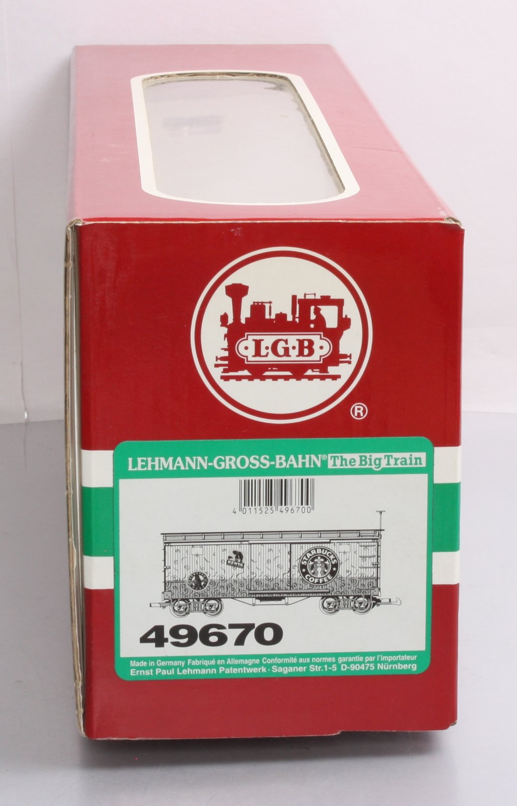 LGB 49670 Starbucks Box Car NIB