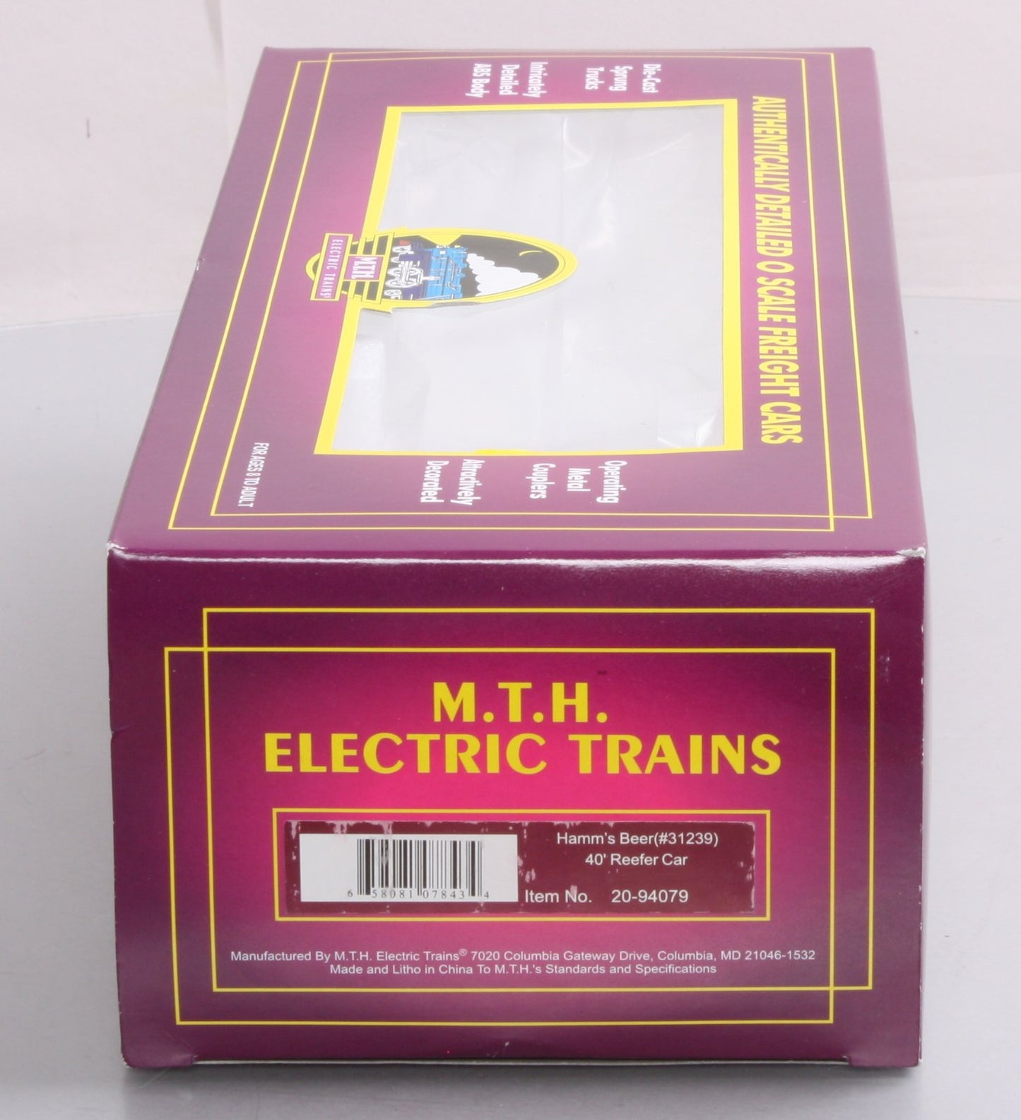 MTH 20-94079 O Hamm's Beer 40' Reefer Car #31239 LN/Box