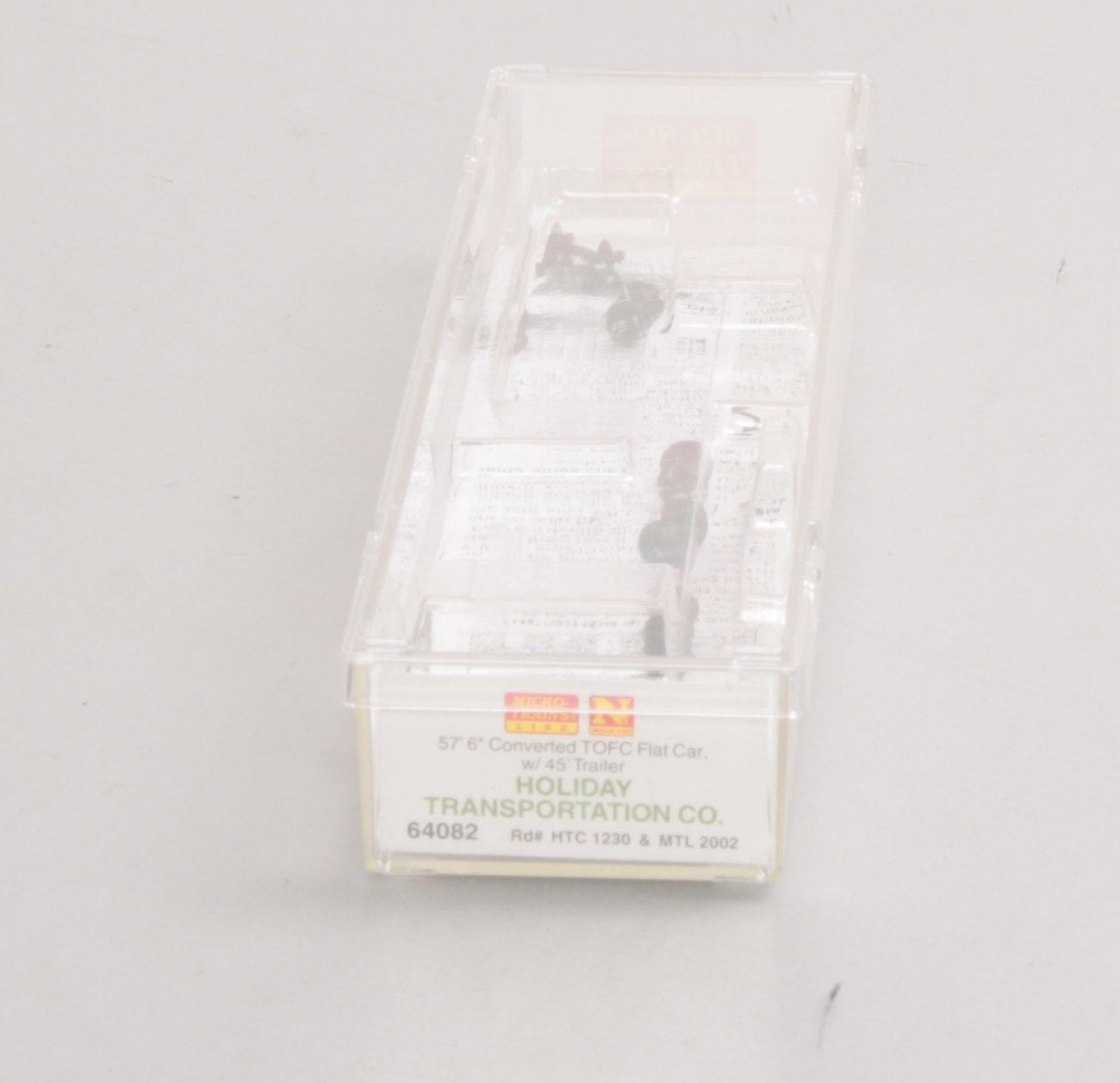 Micro-Trains 06400082 N Holiday Transportation 57' TOFC Flatcar w/Trailer #1230 LN/Box