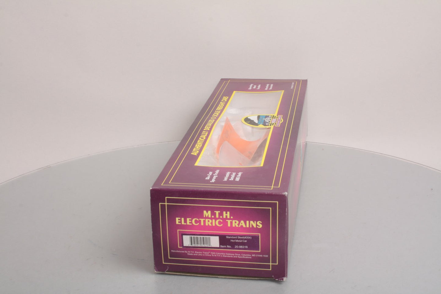 MTH 20-98316 O Gauge Standard Steel Hot Metal Car #354 LN/Box