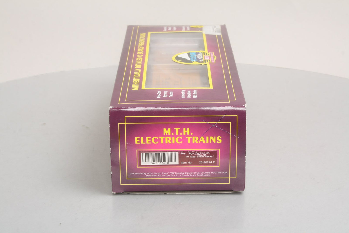MTH 20-90224D Agar Packing Co Car#370 40' Steel Sided Reefer LN/Box