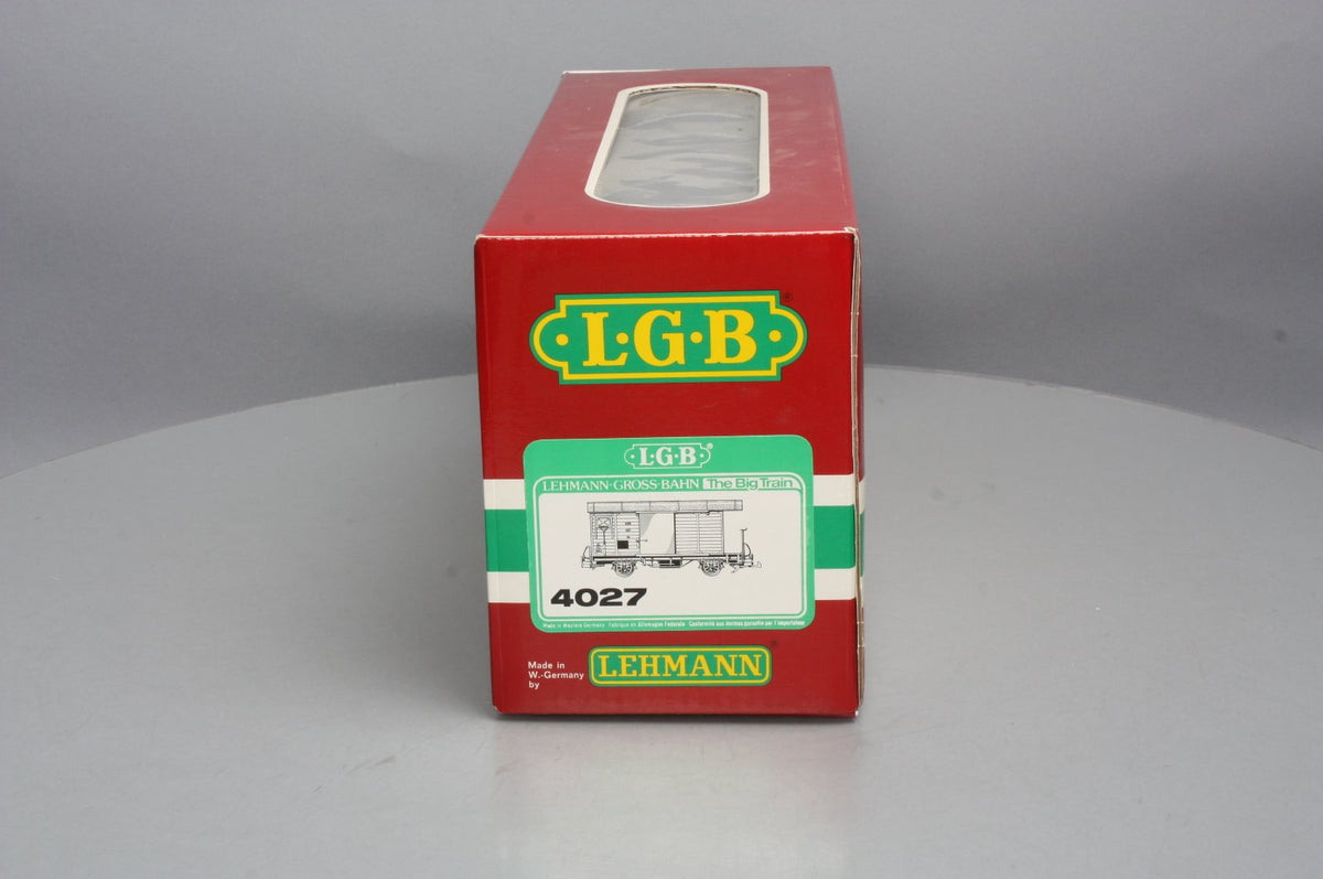 LGB 4027 G Scale Montreux Oberland Bernois (MOB) Steel Door Boxcar #557 EX/Box