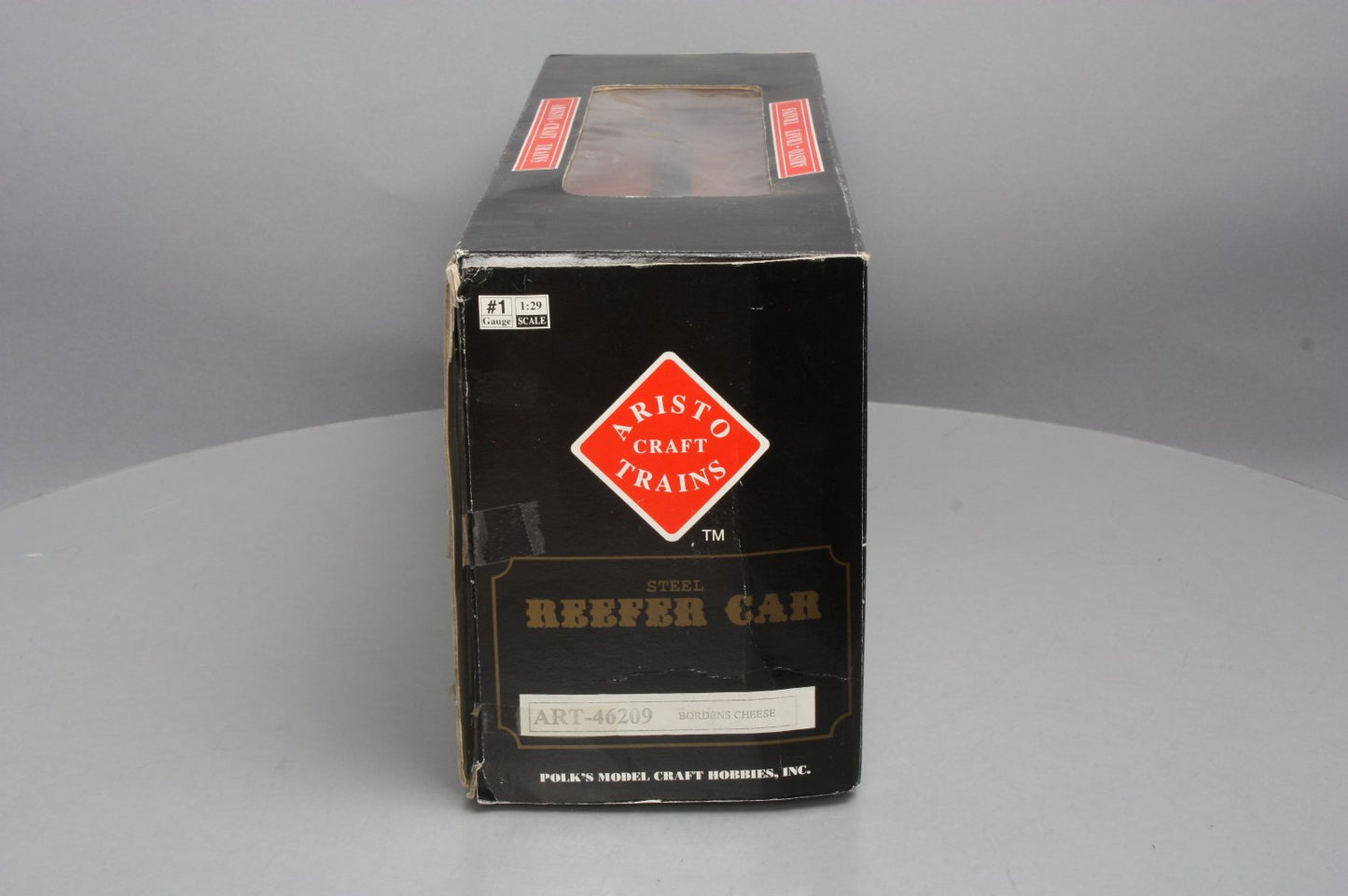 Aristo-Craft 46209 Borden's Fine Cheeses Reefer Car Blue Strip EX/Box