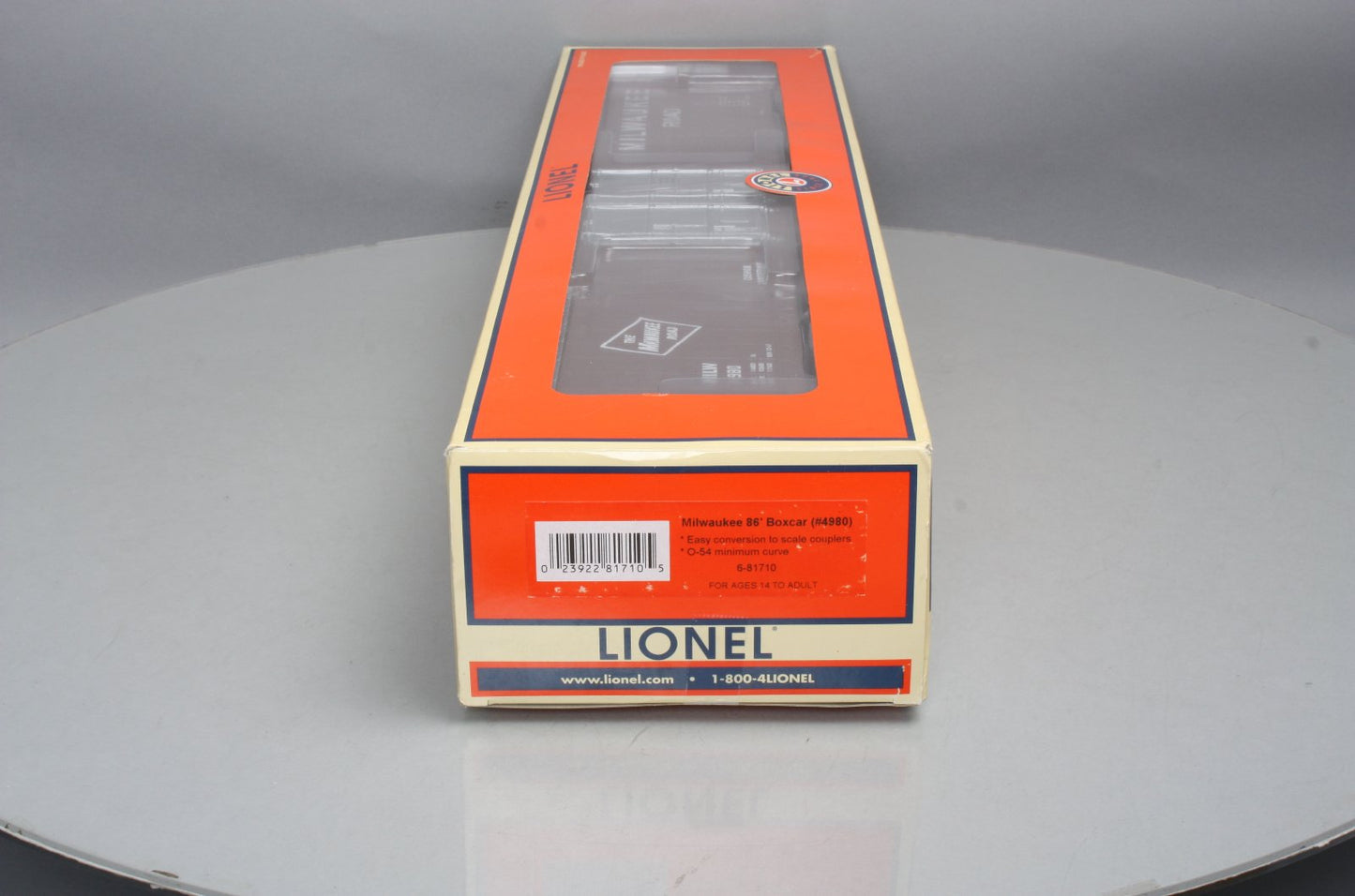 Lionel 6-81710 O Milwaukee Road 86' Hi-Cube Boxcar #4980