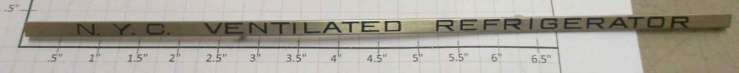 MTH 214R-10X NYC Nickel Ventilated Refrigerator Nameplate