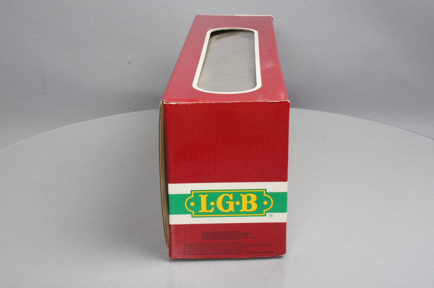 LGB 3084 D&RG Yellow & Silver Baggage Car w/ Custom Figure - Metal Wheels LN/Box