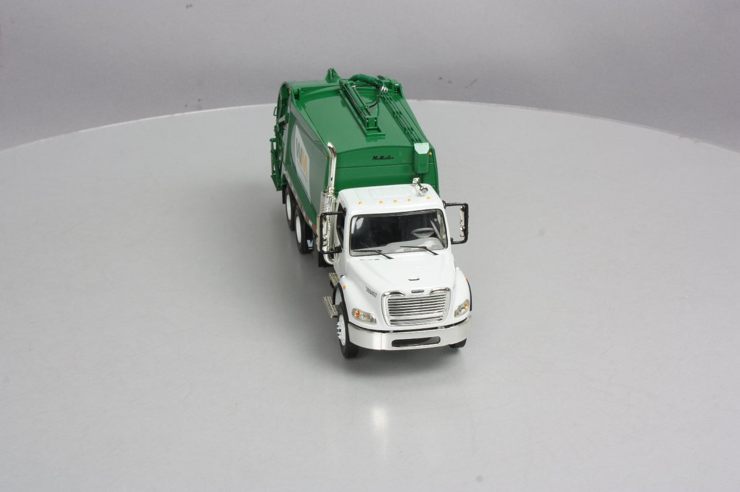 First Gear 10-3287 1:34 Waste Management Rear-End Loader with 2-Trash Cans