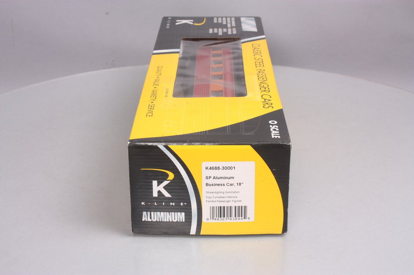 K-Line K4688-30001 O Southern Pacific Daylight 18" Aluminum Business Car #290 NIB