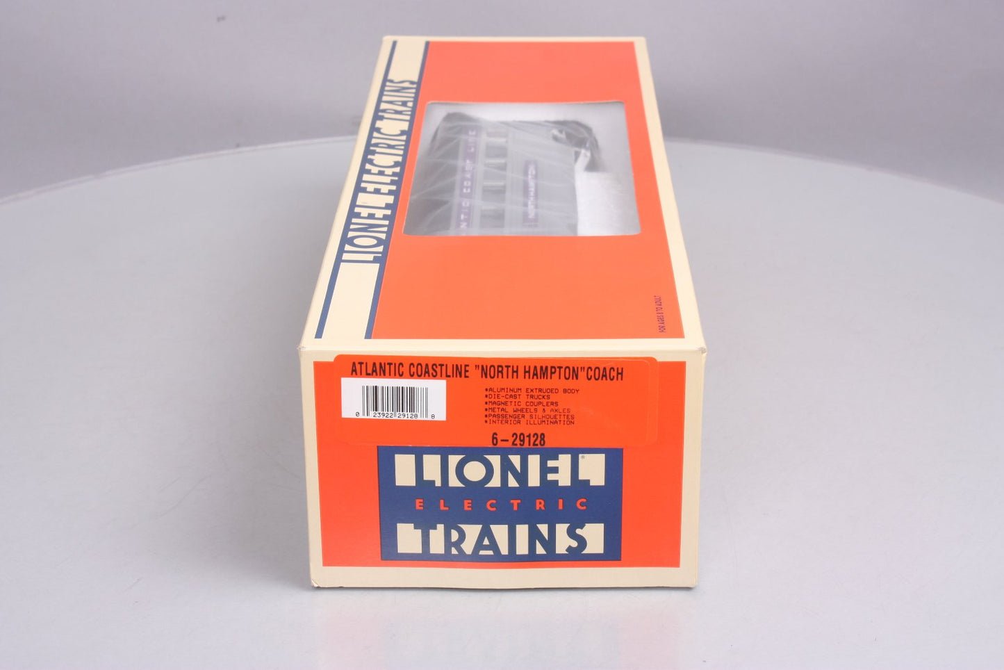 Lionel 6-29128 O Gauge Atlantic Coast Line "North Hampton" Aluminum Coach Car LN/Box