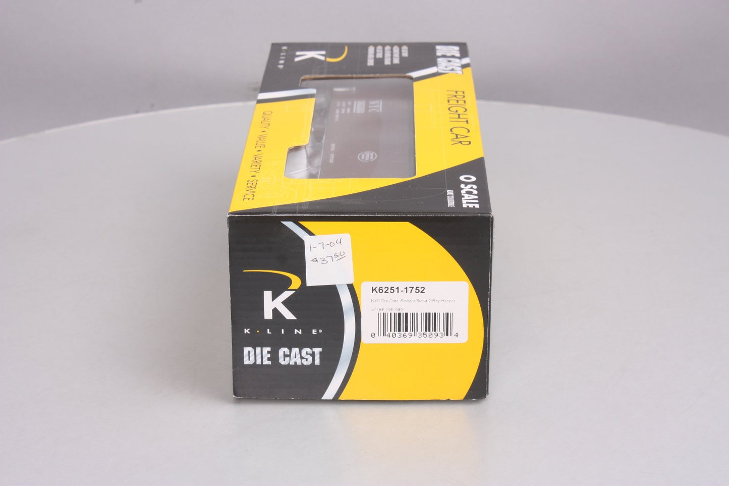 K-Line K6251-1752 O NYC Diecast Smooth Sided 2-Bay Hopper #365363 with Load LN/Box