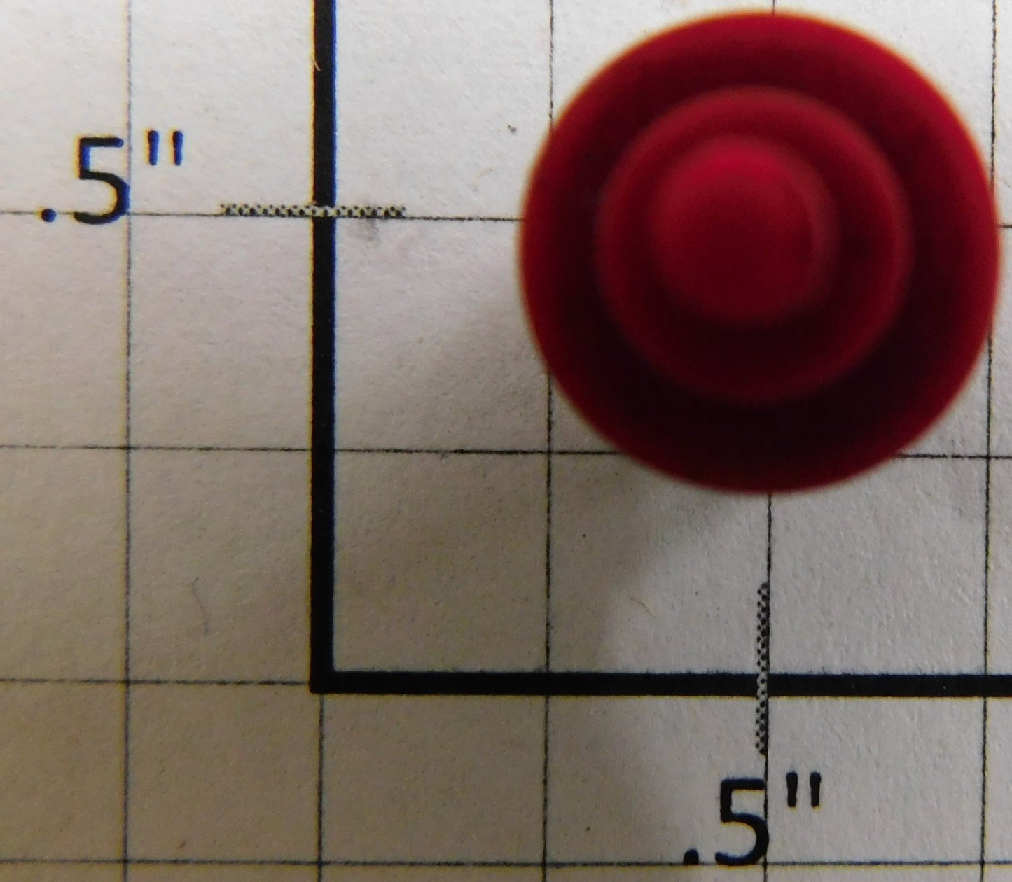 Lionel 88-16 O Gauge Red RCS Push Button with Flat Bottom