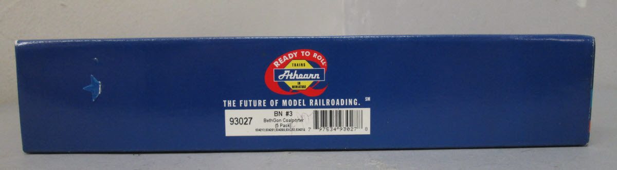 Athearn 93027 HO Scale Burlington Northern #3 BethGon Coalporter 5-Pack LN/Box