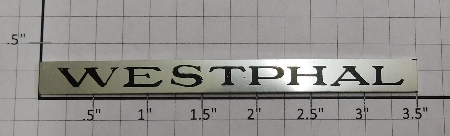 Lionel 421-2 Nickel Westphal Blue Comet Nameplate - Self Adhesive